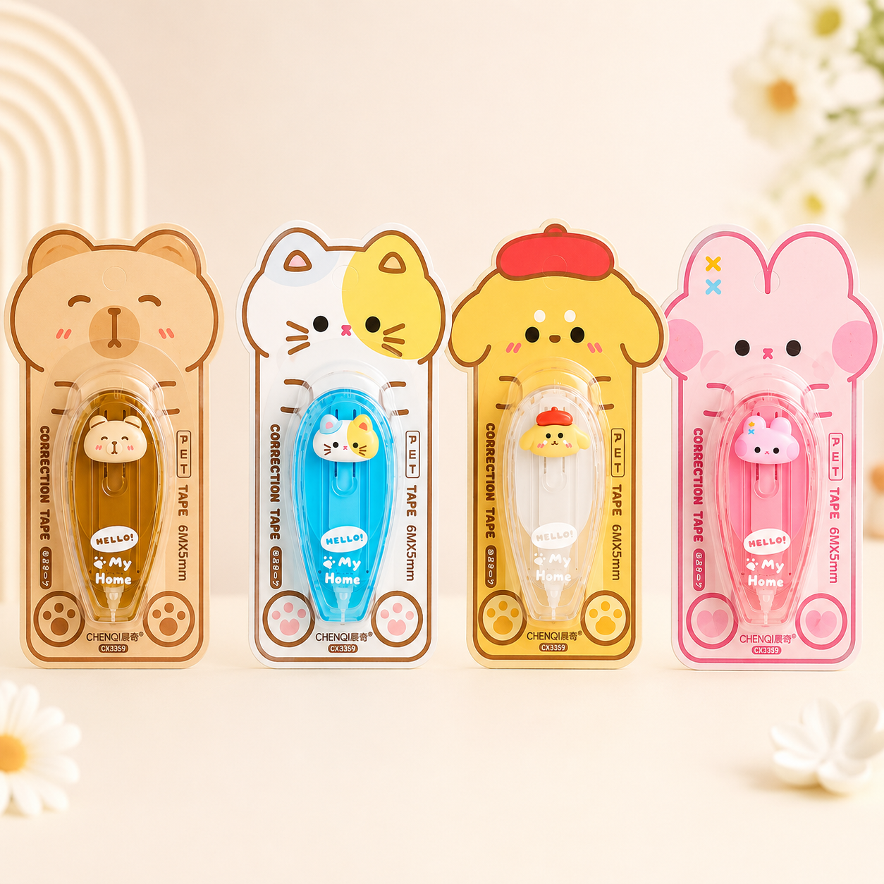 Kawaii Pet Friends Correction Tape