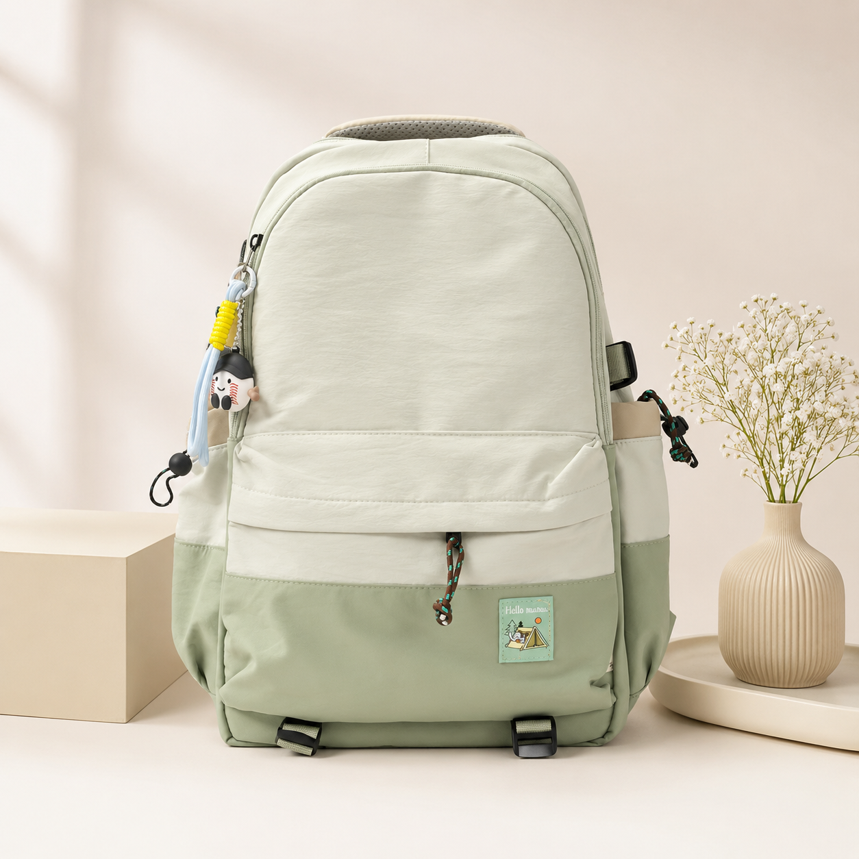 Korean Backpack with Charm
