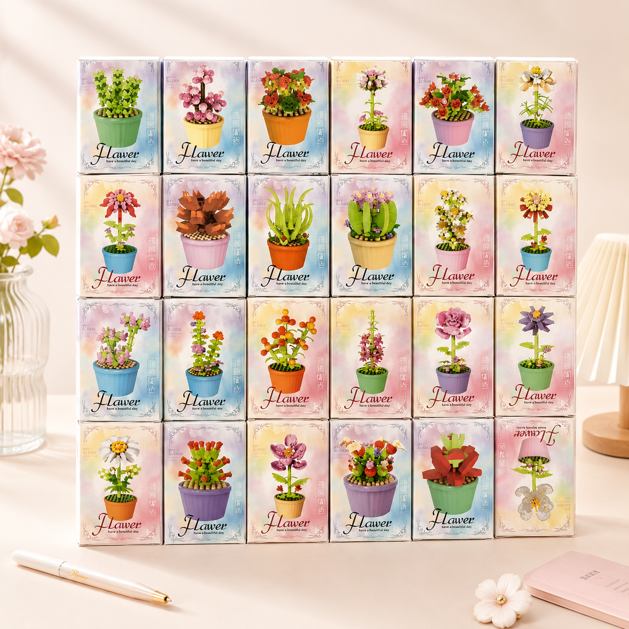 Succulent Flower Lego