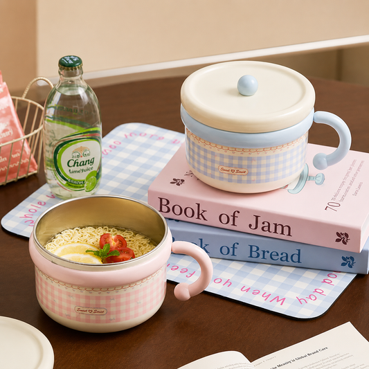 Gingham Food Bowl