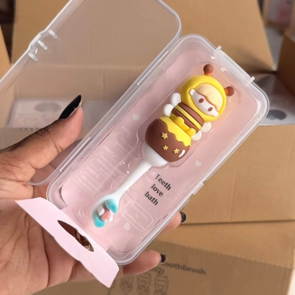 Kawaii Toothbrush with Soft Bristles for Kids (Pack of 1)