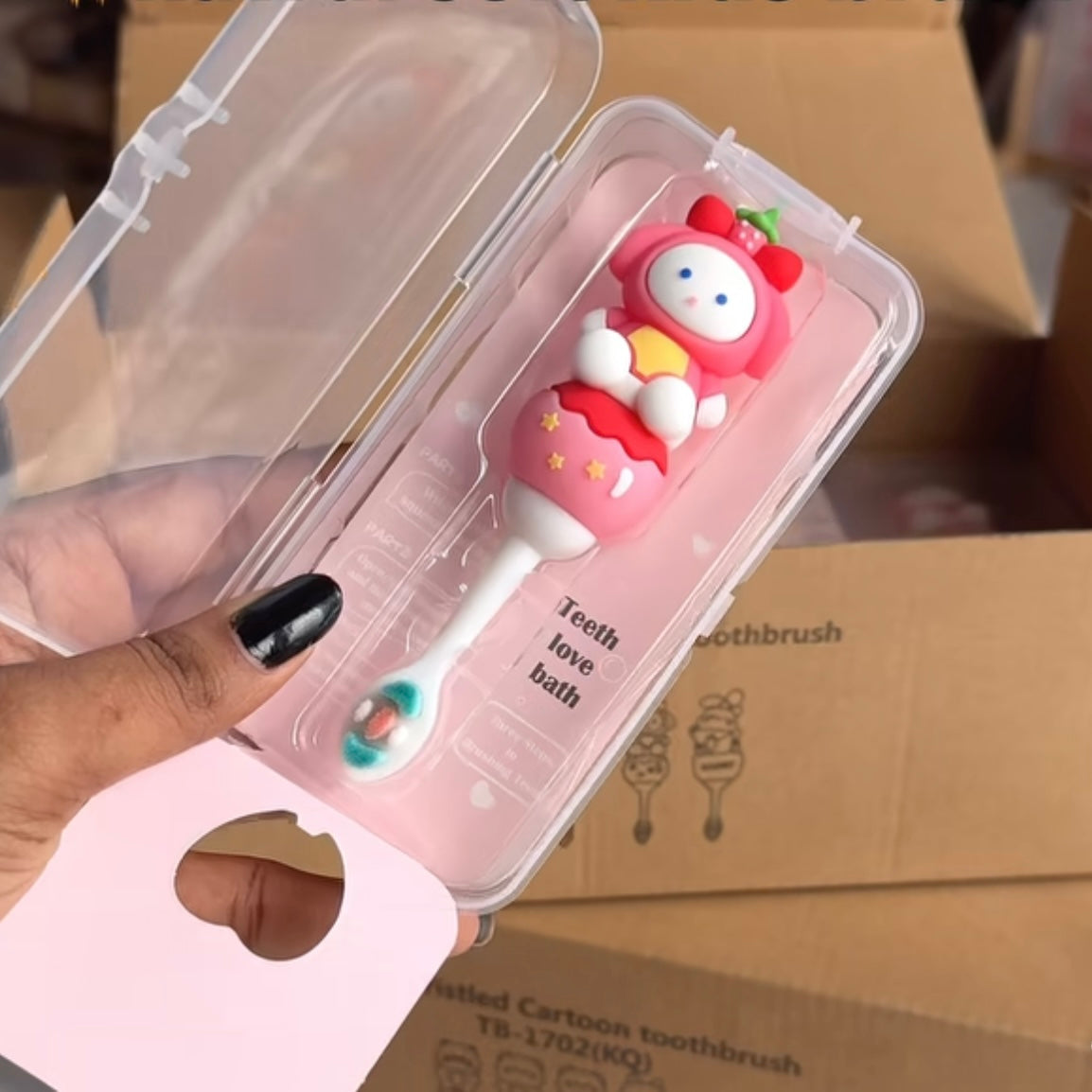 Kawaii Toothbrush with Soft Bristles for Kids (Pack of 1)