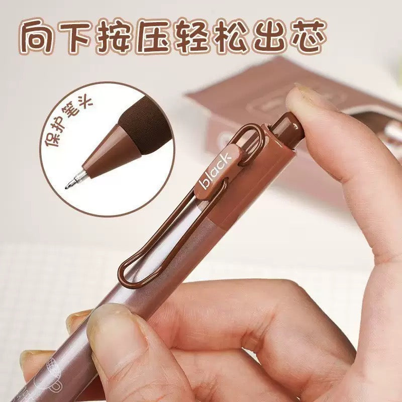 Coffee Gel Ink Pen Set 4pcs Set