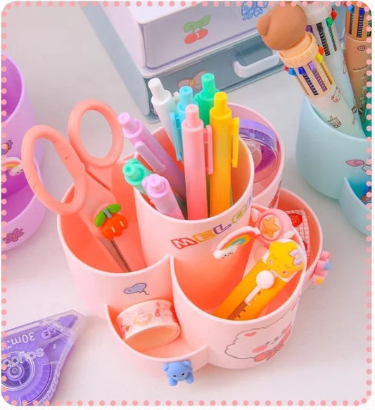 Kawaii Rotating Pen Stand With Charms