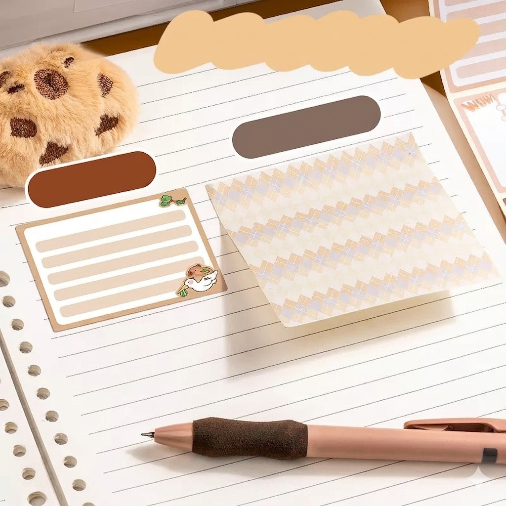 Capybara Peel Off Sticky Note Roll