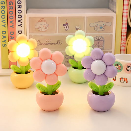 Mini Floral Lamp With Pot