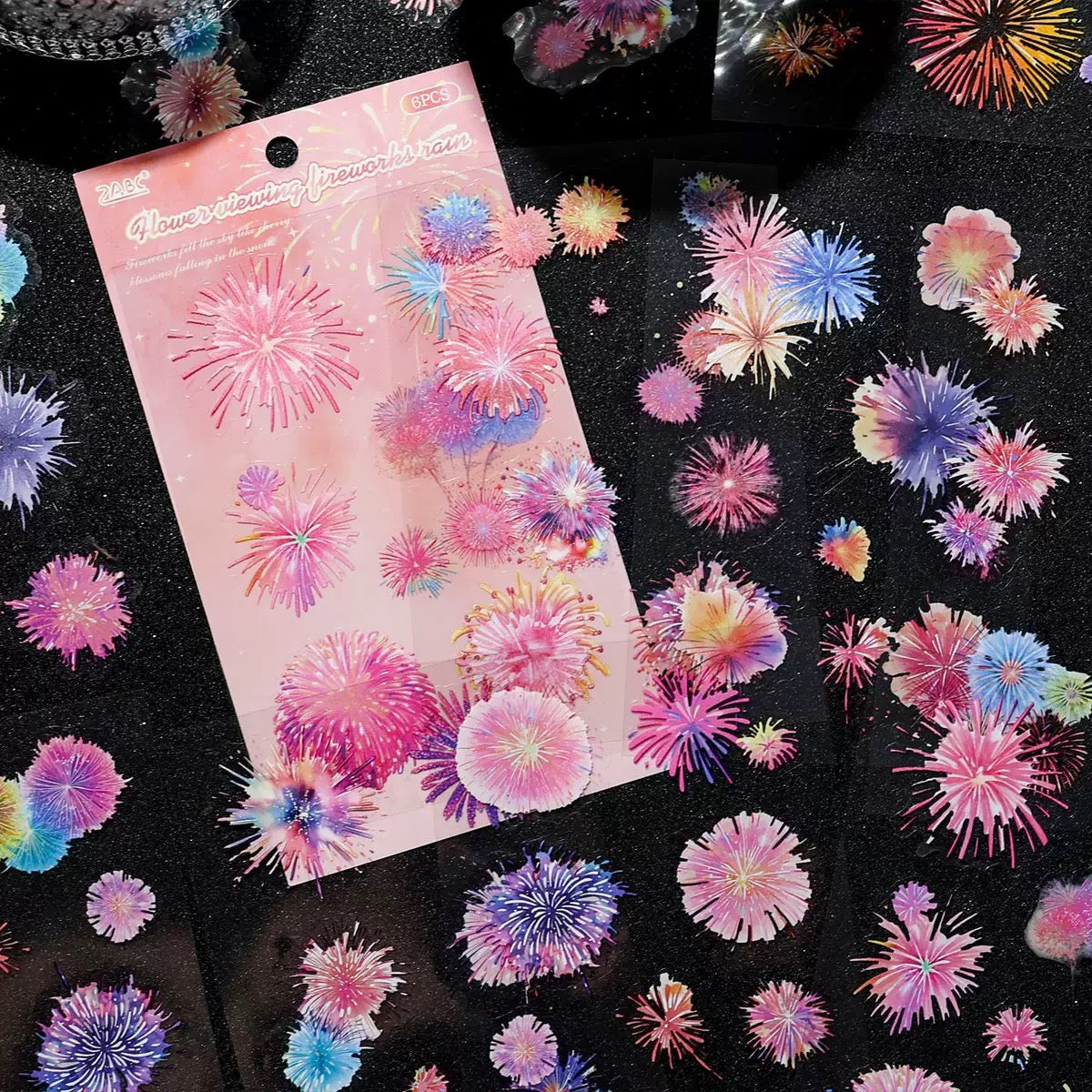 Watercolor Fireworks Stickers