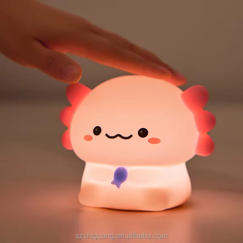 Kawaii Axolotl Silicone Lamp