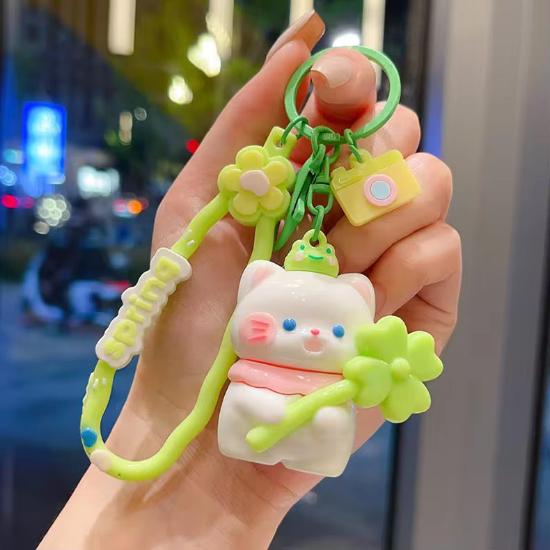 Lucky Kitty Couple Keychains