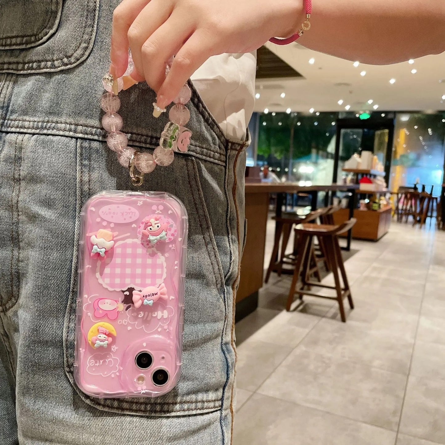 Kawai IPhone Case With Charm