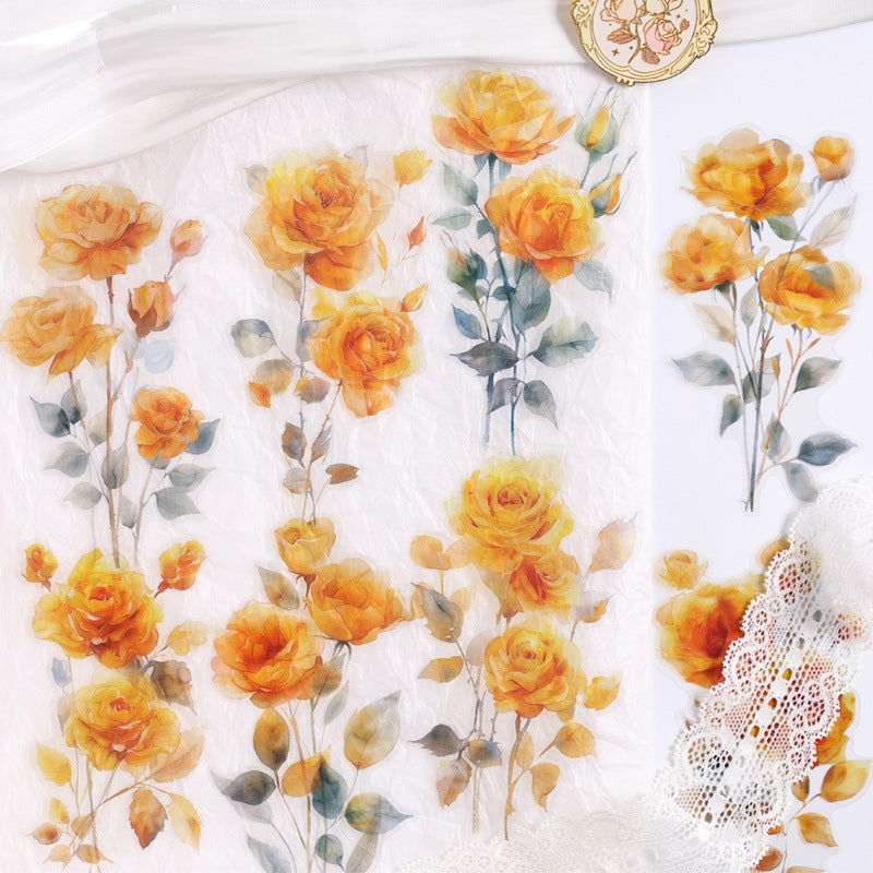 Floral Theme Journaling Stickers