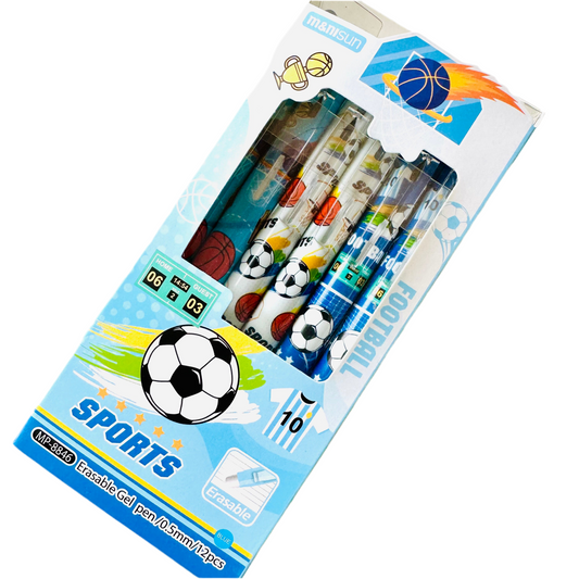 Football Theme Erasable Pen Set (12pcs)