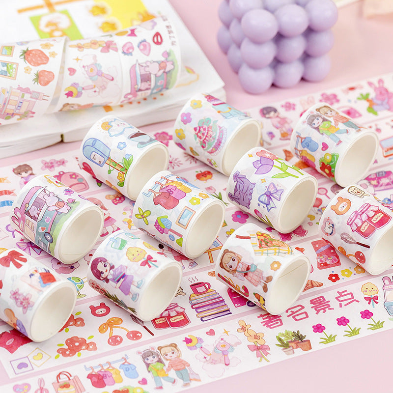 Kawaii Washitape Rolls 18 Pcs Box