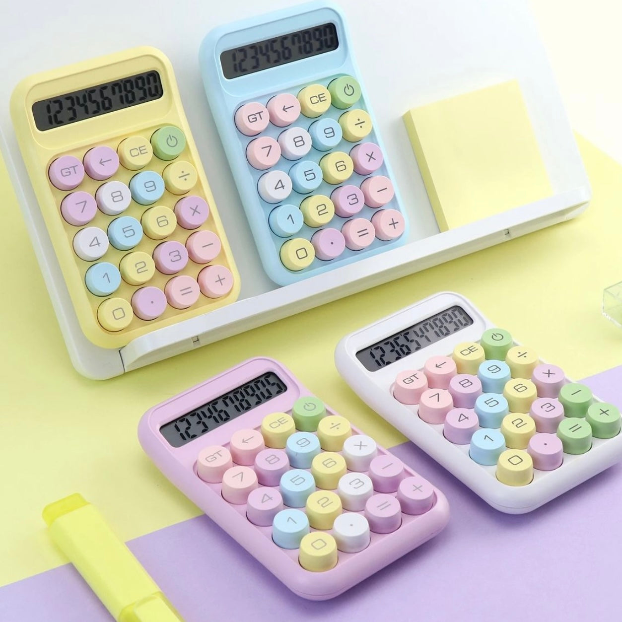 Pastel Mechanical Calculator