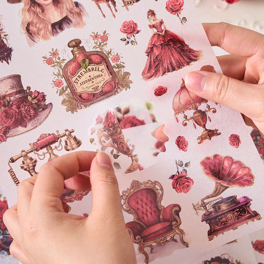 Victorian Vintage Sticker Book (24 Sheets Book)