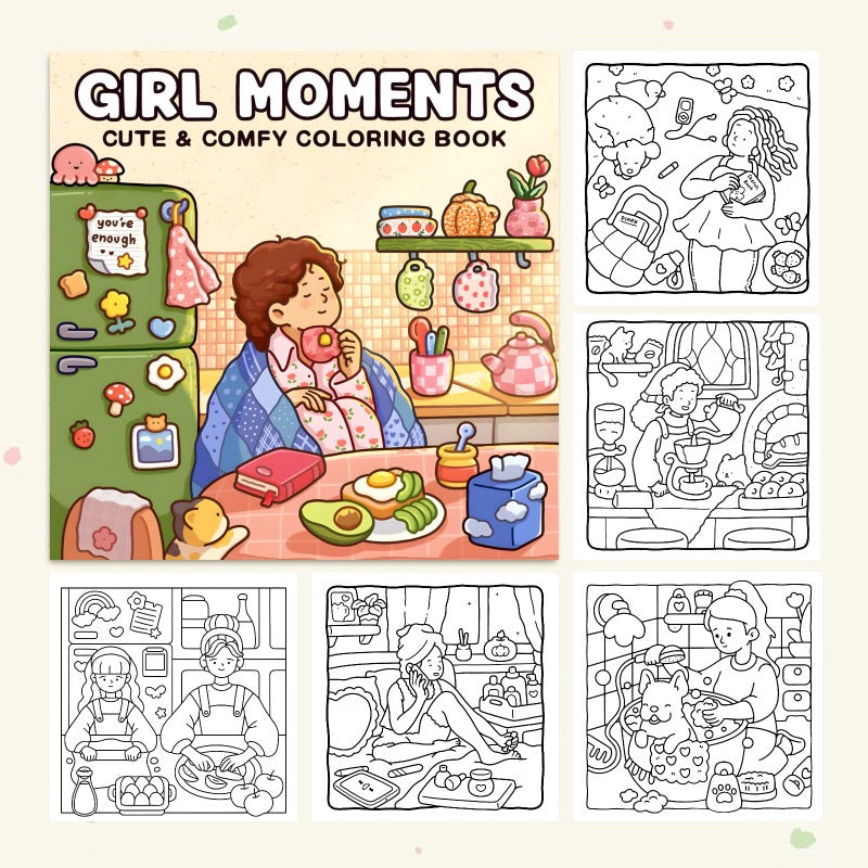Girl Moments Coloring Book