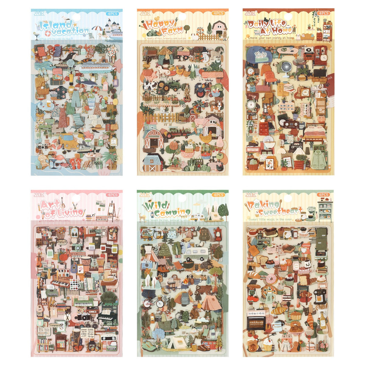 Kawaii Lifestyle Sticker Set