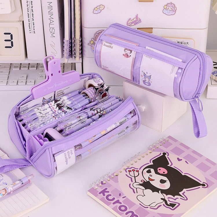 Large Capacity Transparent Pencil Case