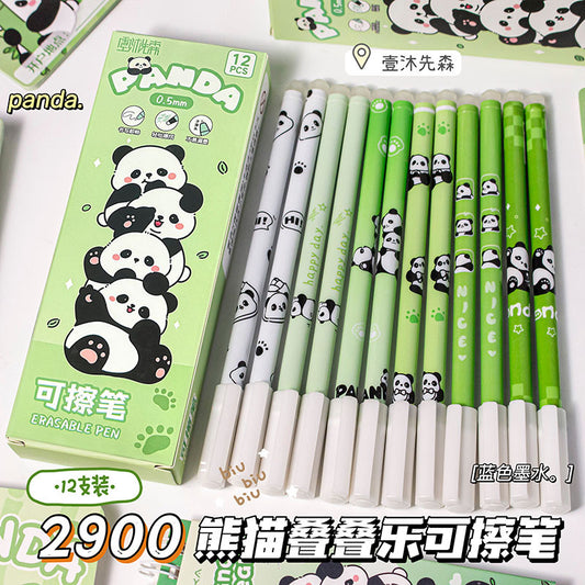 Panda Erasable Pens (Set of 12pcs)
