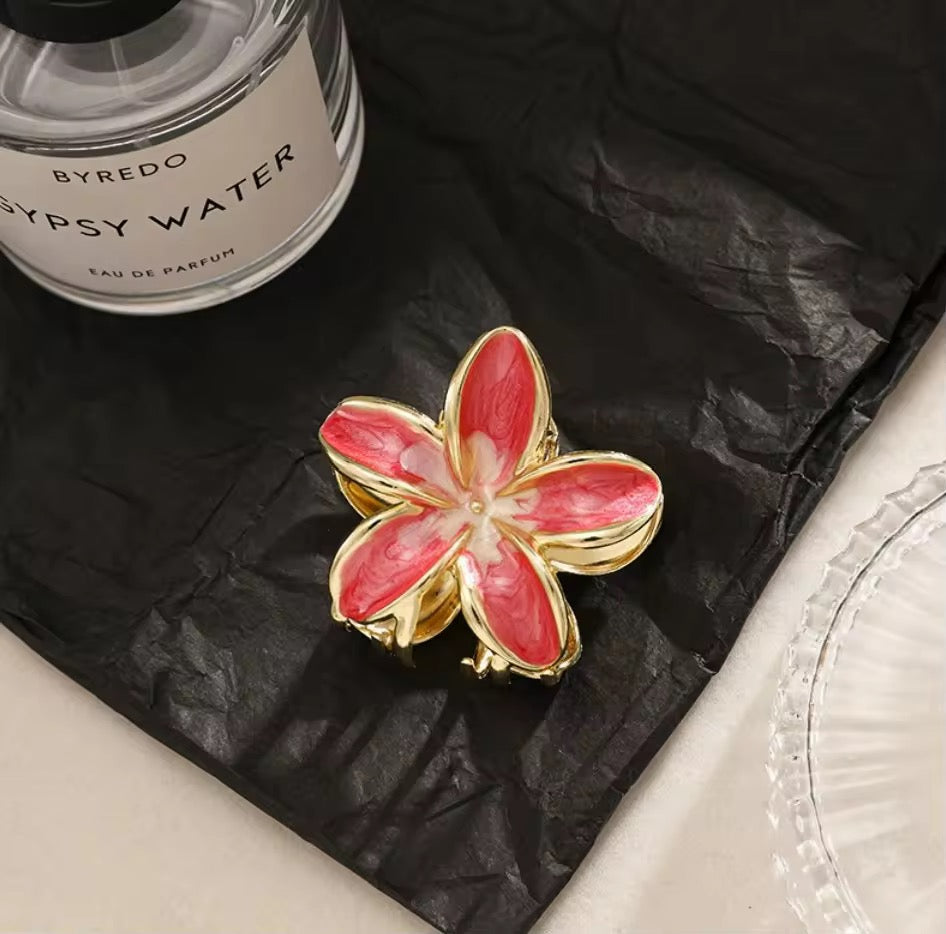 Metal Floral Claw Clip