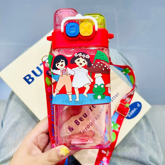 Kawaii  Dual Sip Water Bottle