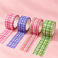Pastel Gingham Washi Tape Set