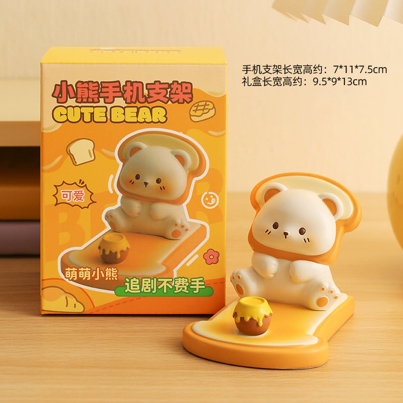 Biscuit Bear Resin Phone Holder