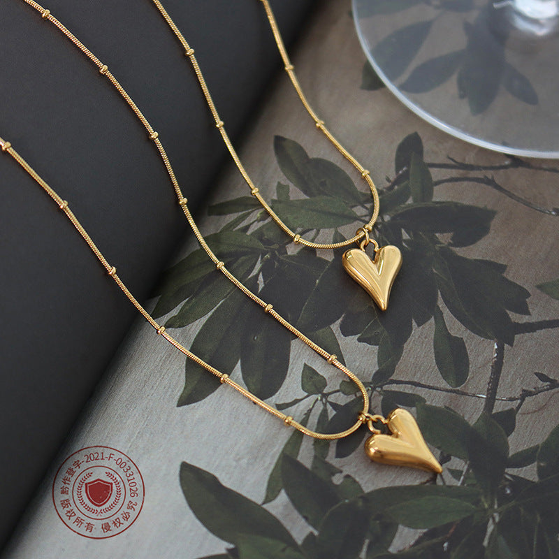 Heart Design Stainless Steel Necklace