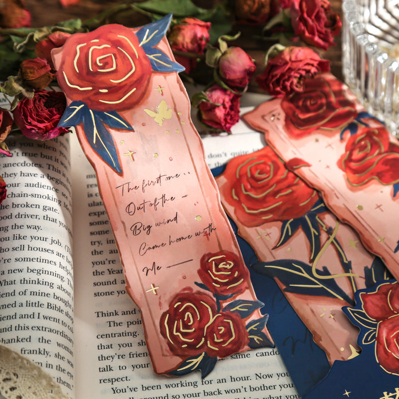 Vintage Rose Bookmarks 5pcs Pack