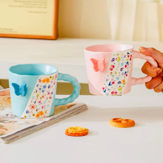 Butterfly Floral Mug