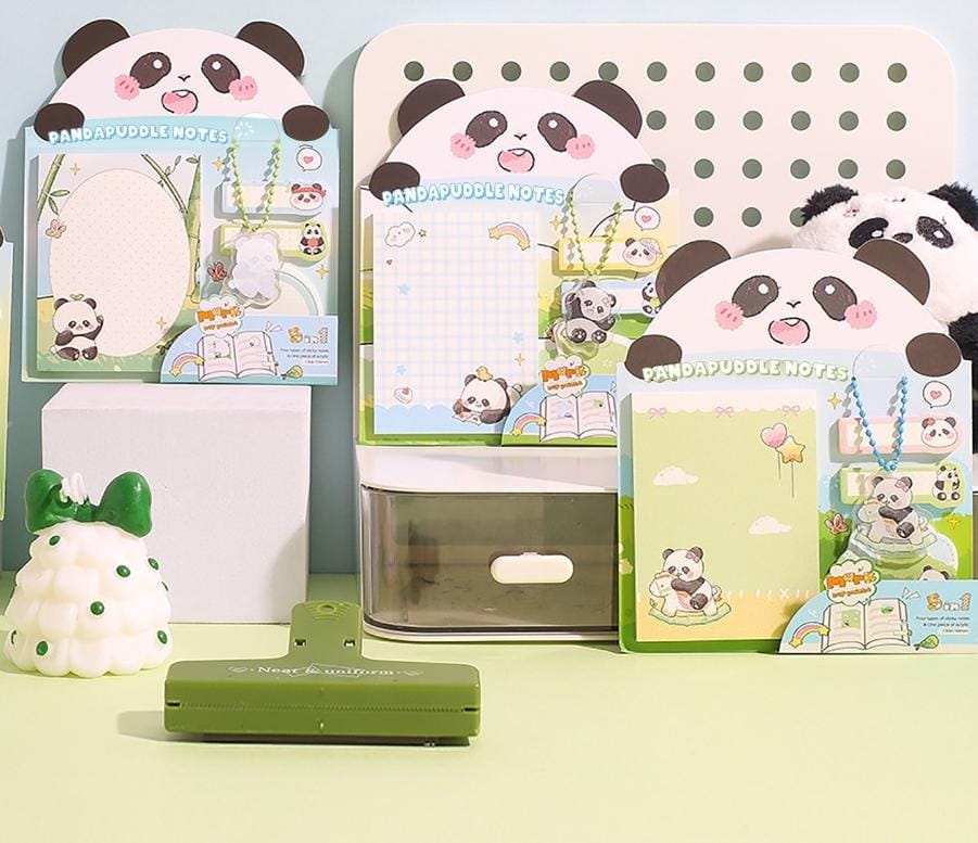 Panda Sticky Note With Acrylic Pendant