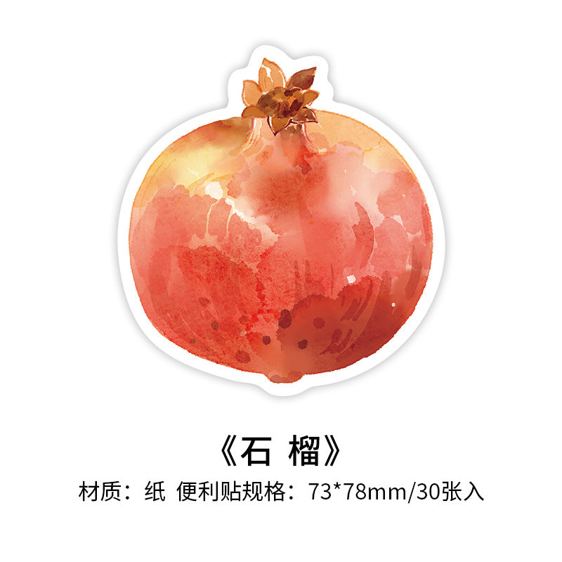 Watercolor Fruits Sticky Note