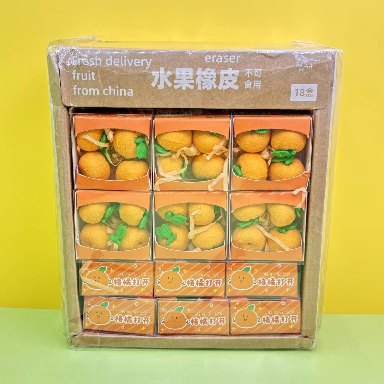 4Pcs Pack Fruit Shape Eraser