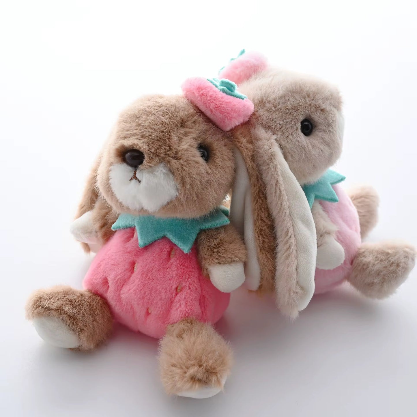 Strawberry Bunny Plush Keychain