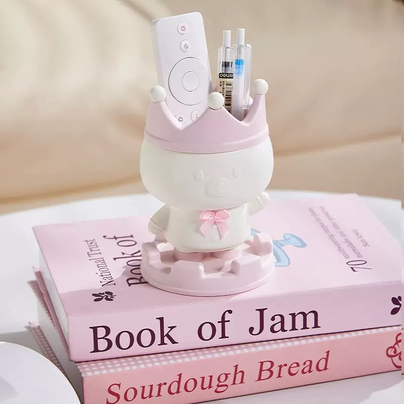 Crown Bear Pen Holder
