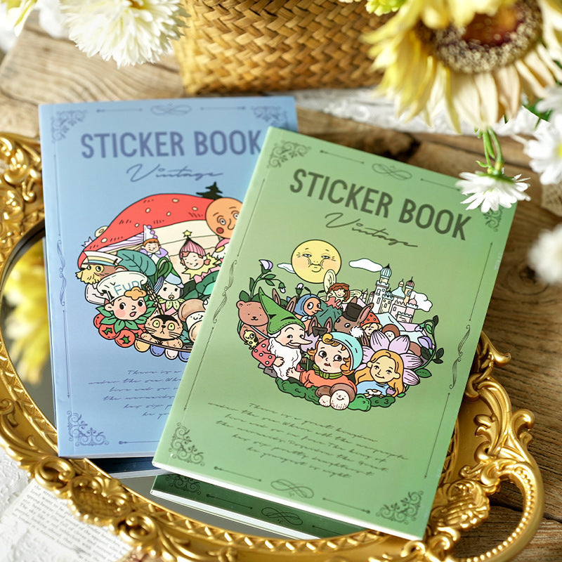 Vintage Sticker Book (20 sheet Included)