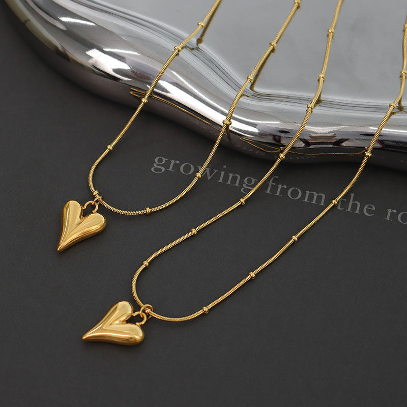 Heart Design Stainless Steel Necklace
