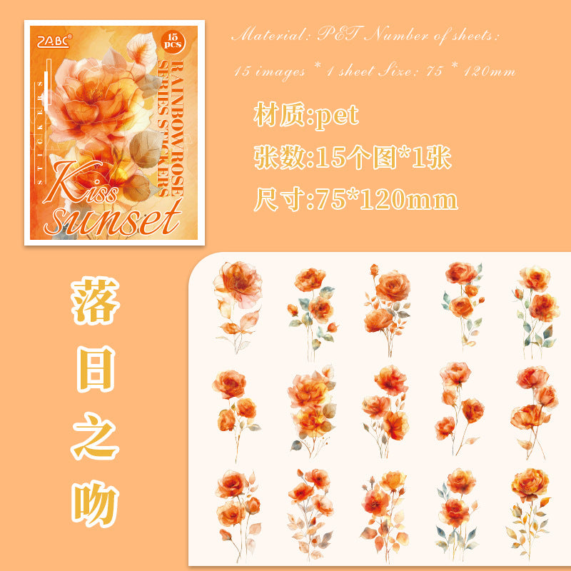 Floral Theme Journaling Stickers