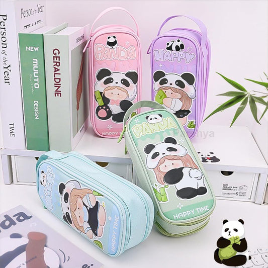 Large Capacity Double Layer Panda Pouch