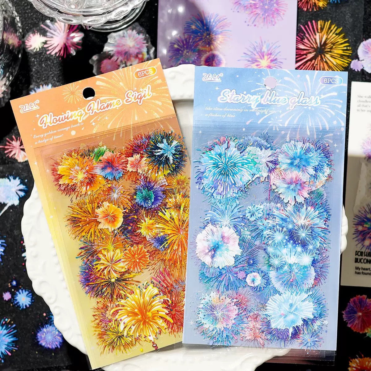 Watercolor Fireworks Stickers