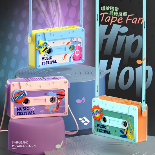 Mini fan with record player