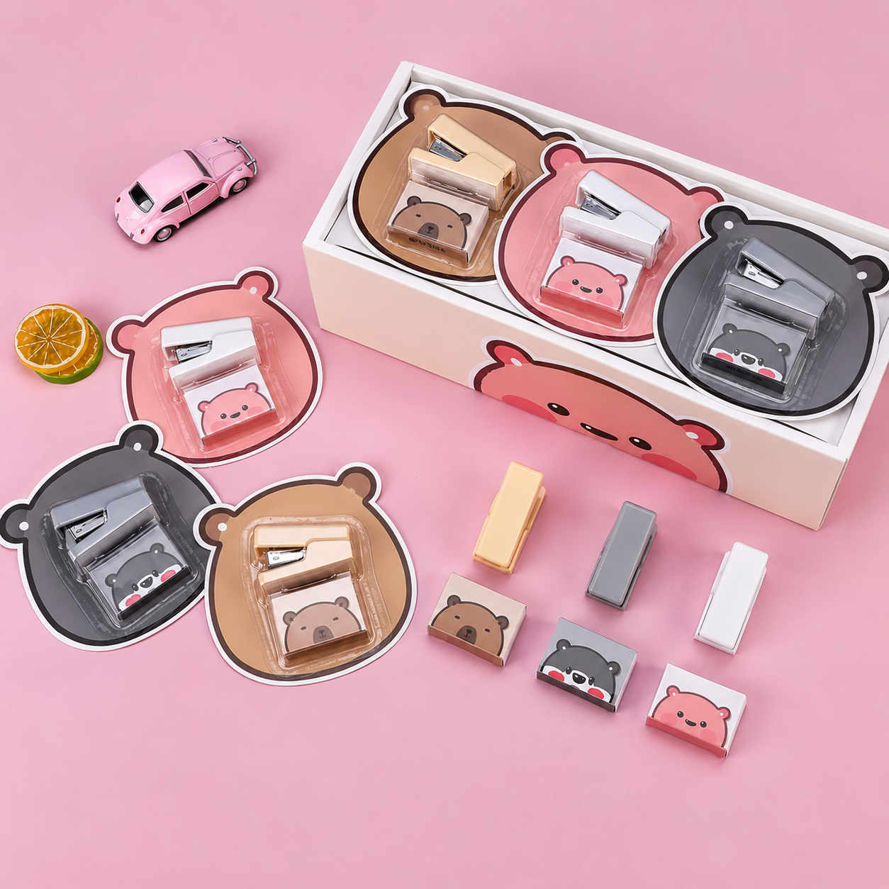 Cute Bear Stapler Set