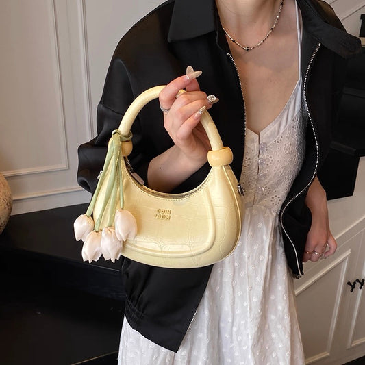Tulip Solid Box Shoulder Bag