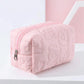 Floral Plush Cosmetic Pouch