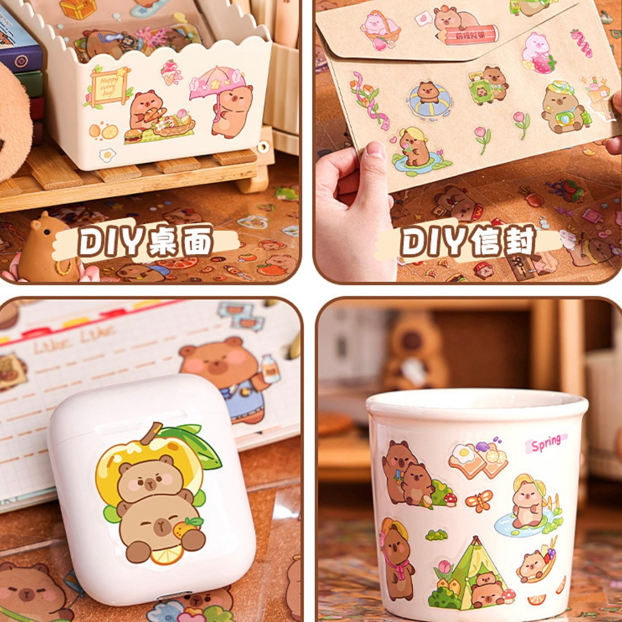 Capybara Daily Life Sticker Box (100pcs)