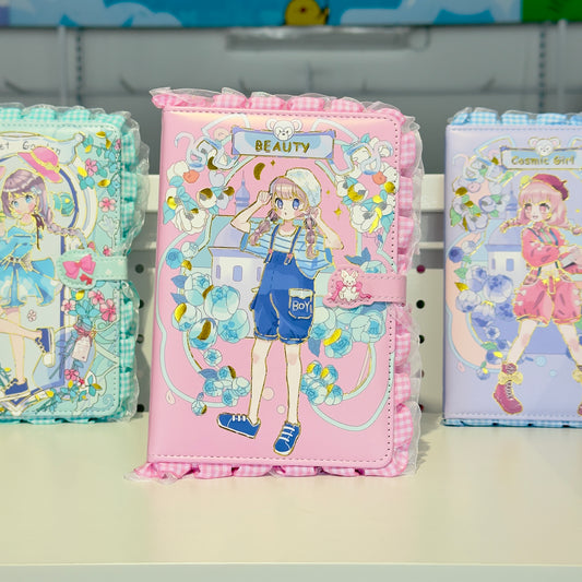 Kawaii Girly Diary With Gingham Border