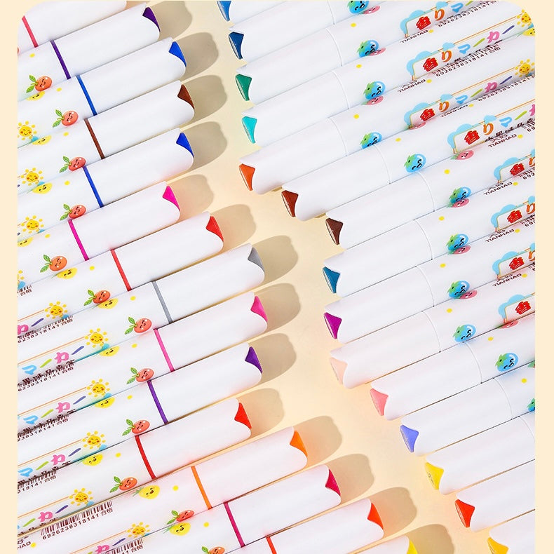 Dual Tip Marker Pen Set 12 Pcs