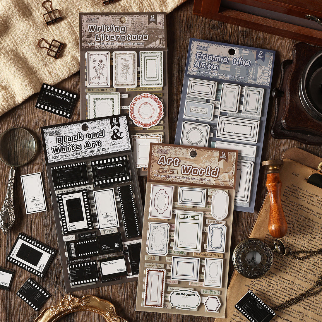 Vintage Quote Frame Cardstock Stickers