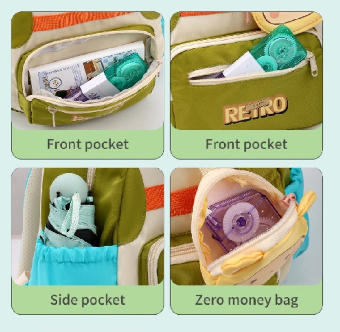 Retro Kiki Kids School Bag