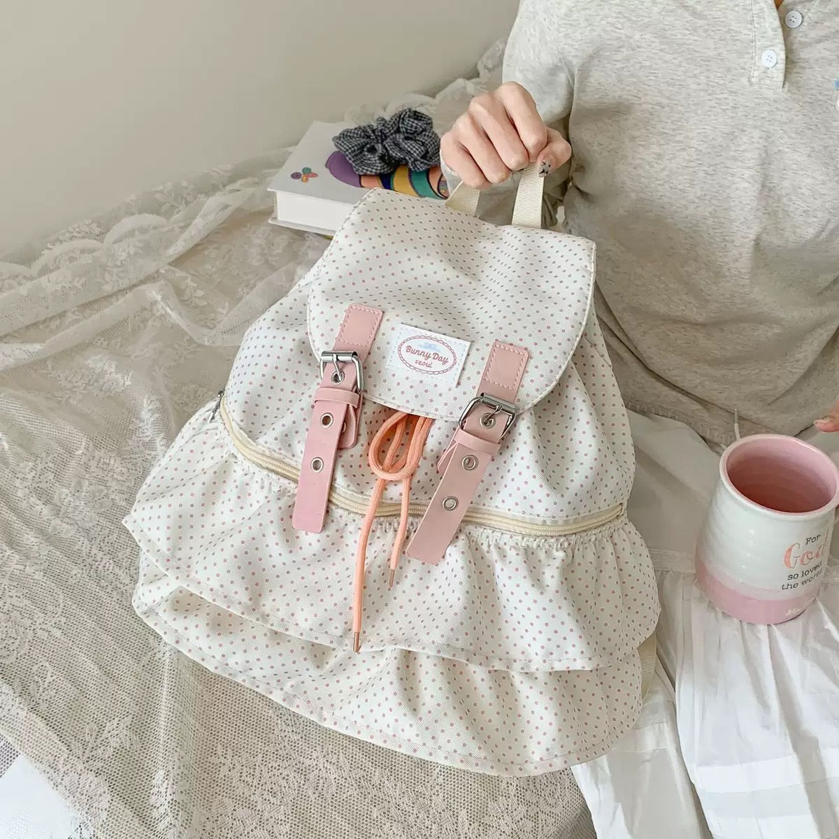 Latte Polka Backpack